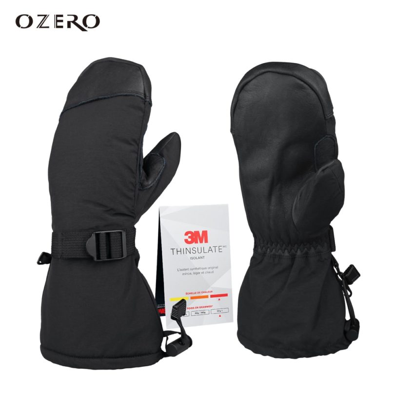 OZERO Long Winter Ski Gloves Mittens Snowmobile Riding Snowboard Sports Windproof Waterproof Snow Work Glove for Men Women 1017