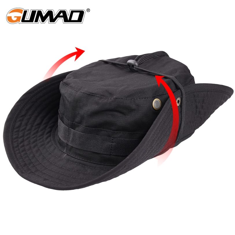 Outdoor Sports Fishing Cap Sunscreen Sun Visors Bucket Hat Camping Military Airsoft Cycling Tactical Bob Wide Brim Bonnie Men