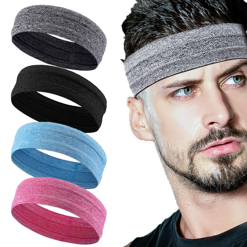 Outdoor Sports Headband Portable Fitness Hair Bands Man Woman Hair Wrap Brace Elastic Cycling Yoga Running Exercising Sweatband