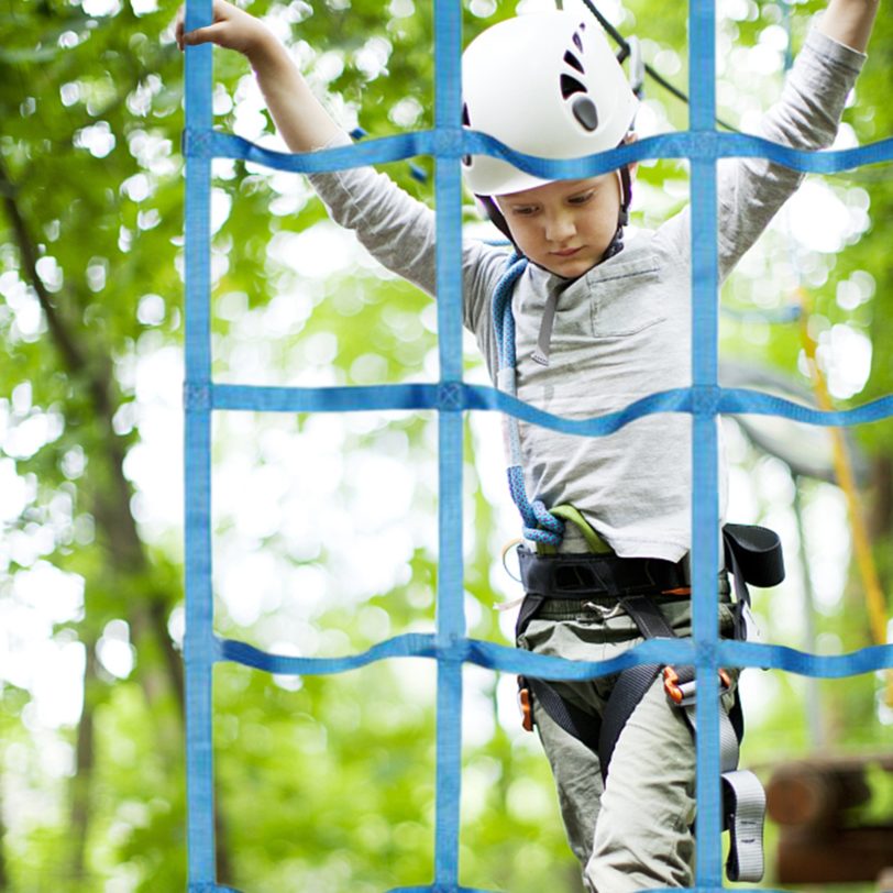 Outdoor Treehouse GYM Playground Obstacle Course Training Net Climbing Net For Kids Polyester Climbing Cargo Net Rope Ladder