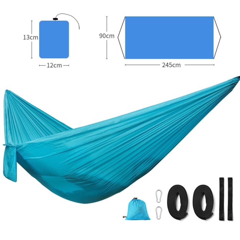 Outdoors Portable Camping Parachute Hammock Hanging Swing Chair for Backpacking Travel Multifunctional Hammock