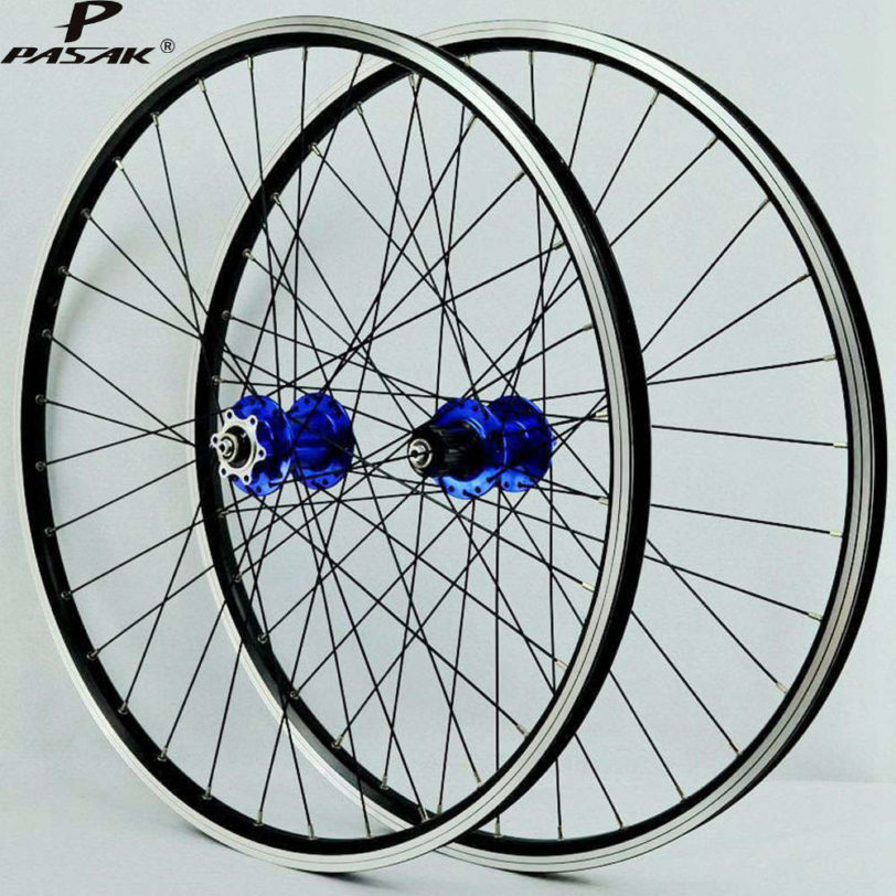 PASAK MTB Wheelset 29er 26 Inch 6 Bolts Disc V Brake Shoe Rim Brake 32 Holes Sealed Bearing Front 2 Rear 4 Wheels Bicycle Parts