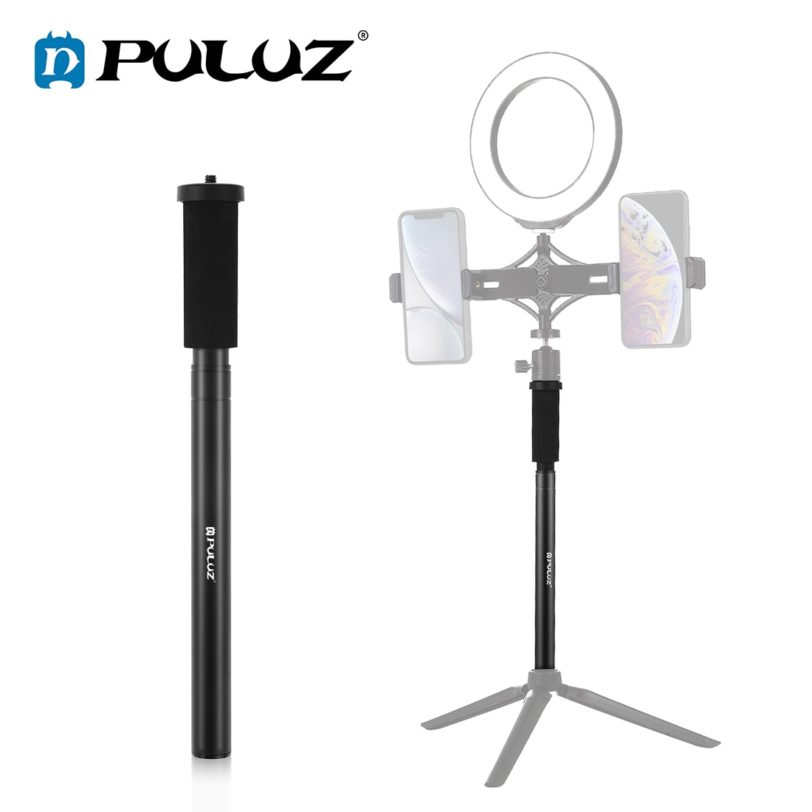 PULUZ Professional Tripode DSLR 1/4' Screw Aluminum Alloy Handheld Adjustable Tripod Mount Monopod Extension Central Shaft Rod