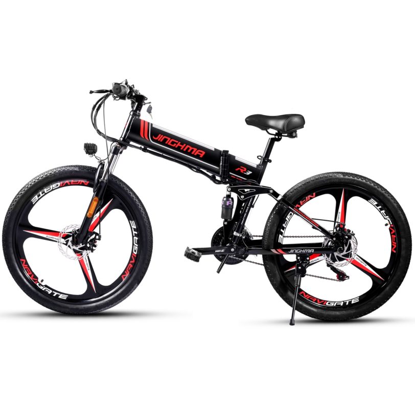 R3 26 Inch Foldable E-bike 350w/500W 48V 10.4AH LCD Display Folding Beach Travel Electric Bike High Quality Commuter Bicycle New