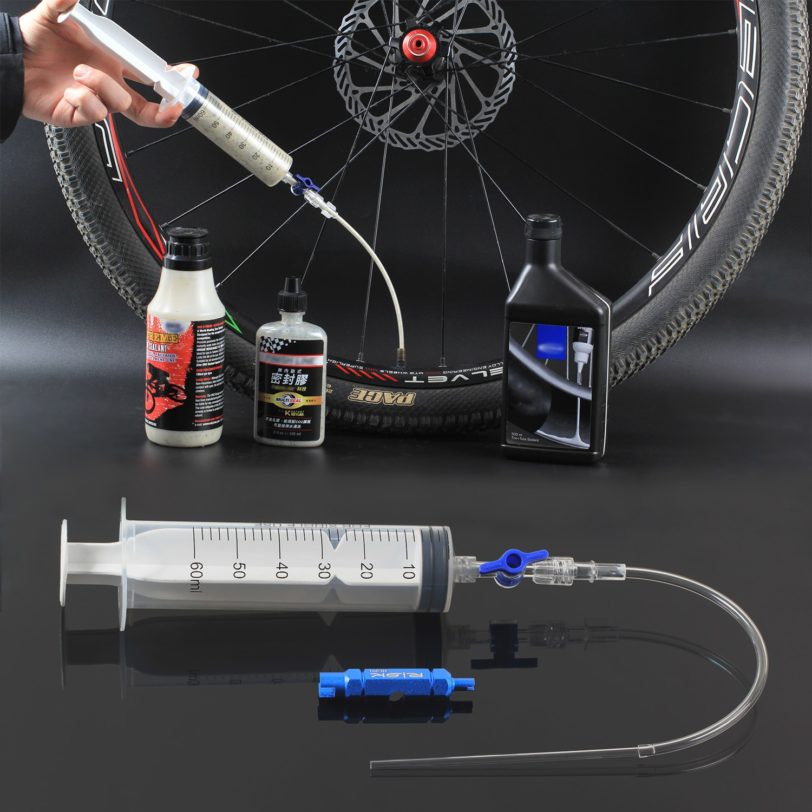 RISK RL225 Cycling Bike Bicycle Tubeless Tyre Sealant Injector Injection Tool Syringe Schrader Presta Valve Core Removal Tool