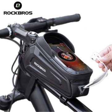ROCKBROS Bike Bag Rainproof Bicycle Bag 6 8 Inch Touch Screen Bike Hard Shell Bag 1