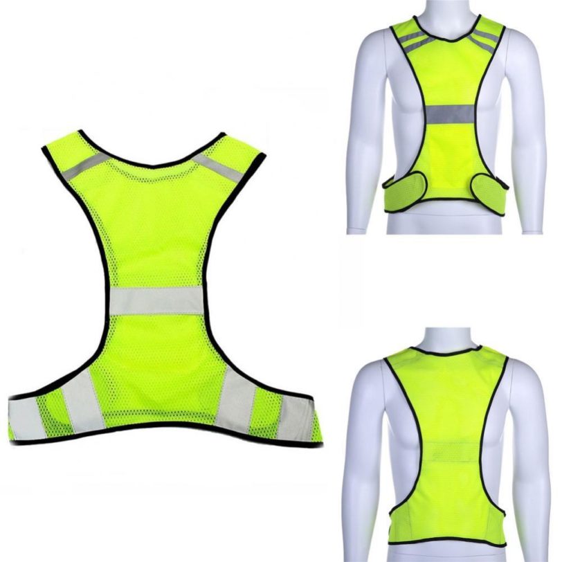 Reflective Cycling Vest Windproof Sport Night Working Cycling Running Safety Vest Top Sleeveless Jersey Top Cycle Gilet Coat