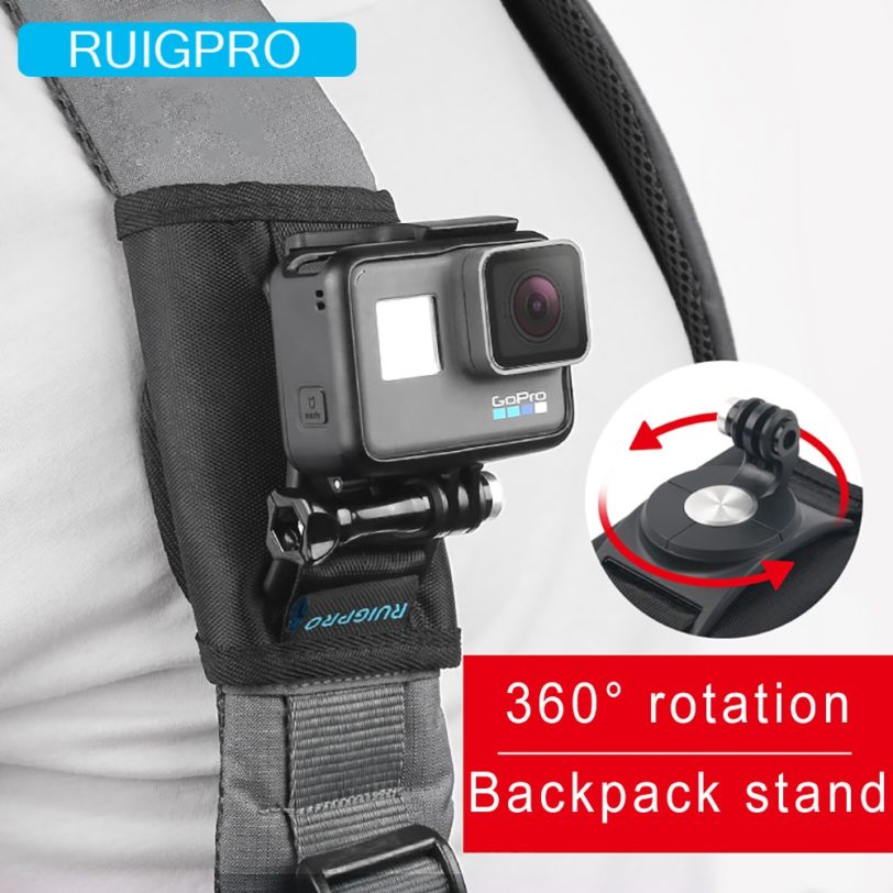 Rotate Backpack Clip Clamp Mount for GoPro Hero 9/8/7/6/5/4 Xiaomi Yi 4K Lite SJCAM SJ4000 EKEN H9/H9R Sports Camera Accessories