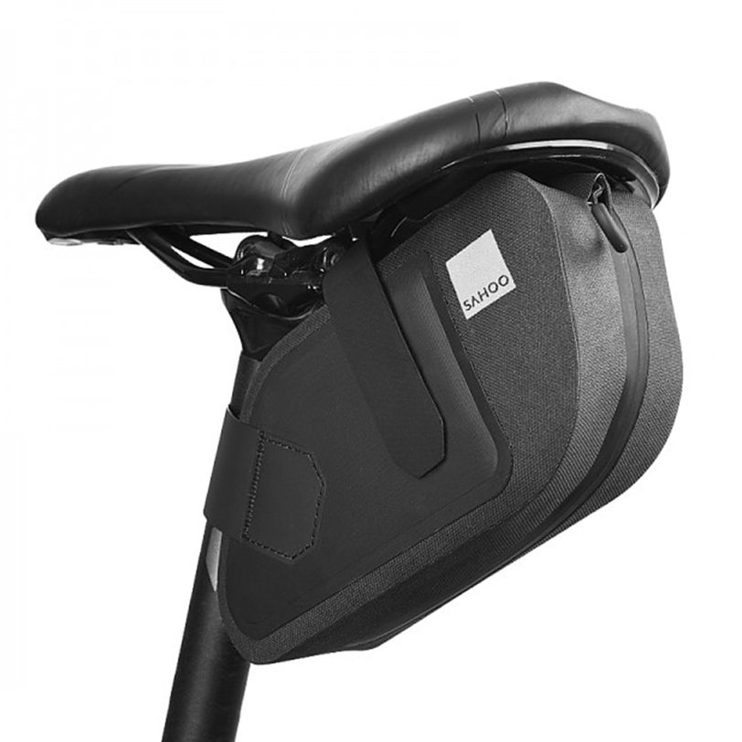 SAHOO Bicycle Saddle Bag Rain Proof Bike Seat Post Pannier Reflective Cycling Storage Tail Pouch Rear Dry Pack