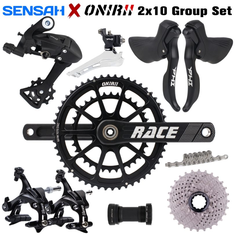 SENSAH PHI Road Bike 2x10 Speed 20s Groupset ONIRII Bicycle Crank Shifter Lever Rear Derailleur Cassette Caliper Brake 105 New