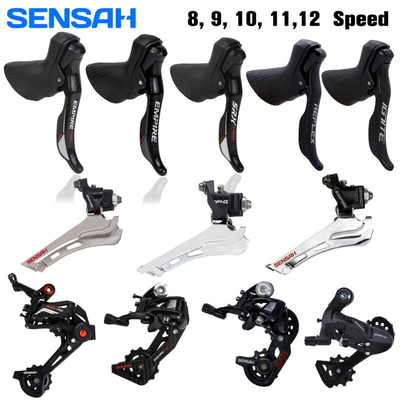 SENSAH Road Bicycle Bike Shifter Lever Rear Derailleur Groupset EMPIRE PRO Carbon SRX PRO 2x8 2x9 2x10 2x11 2x12 1x11 Speed New