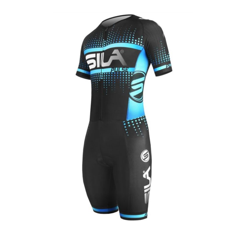 SILA 2021 Men Triathlon Suit Short Sleeve Bicycle Skinsuit Trisuit Cycling Jersey Jumpsuit Ropa Mono Ciclismo