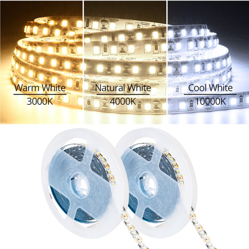 SMD 2835 LED Strip Light Diode Tape DC 12V 24V 5M 120/240LEDs/m High Brightness WHITE WARM WHITE Fita LED Light Strips Flexible