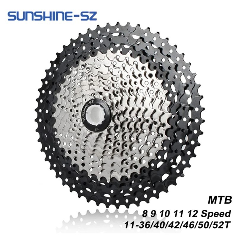 SUNSHINE-SZ MTB 30-52T Cassette 8 9 10 11 12 Speed Bike Freewheel Flywheel Sprocket for Conventional Cassette Hub Shimano/SRAM