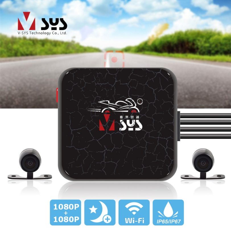 SYS VSYS C6L Upgrade D6RL WiFi Motorcycle Camera Dual 1080P Night Vision Scooter DVR Motorcycle Dash Cam Black Box