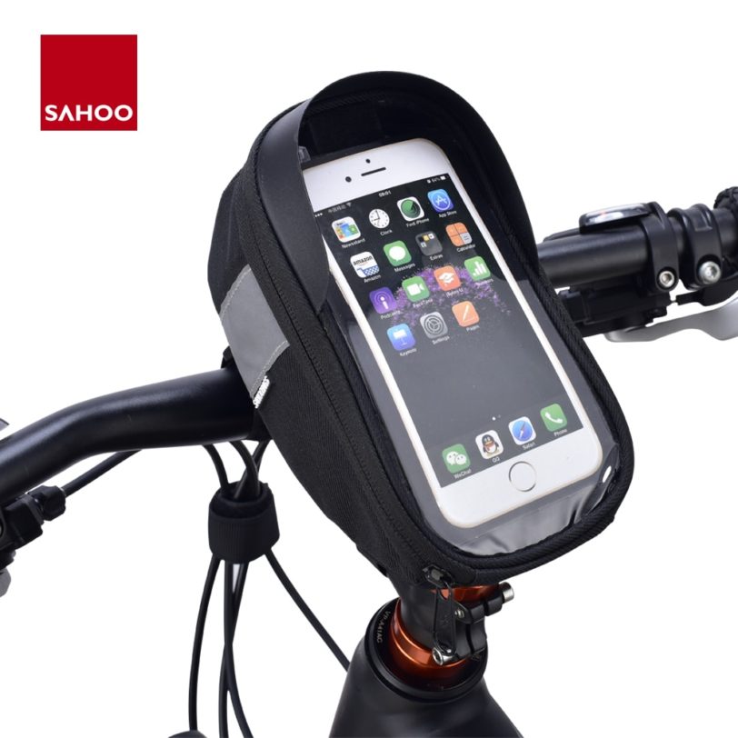 Sahoo 112003 waterproof Cycling Bicycle Bike Head Tube Handlebar Cell Mobile Phone Bag Case Holder Case Pannier For 6.5in Phone