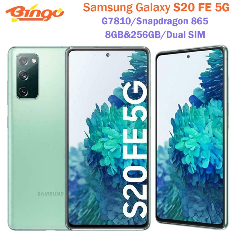 Samsung Galaxy S20 FE 5G G7810 Octa Core Snapdragon 865 6.5" 8GB&256GB Dual SIM 32MP&8MP&Dual 12MP Original Cell Phone NFC