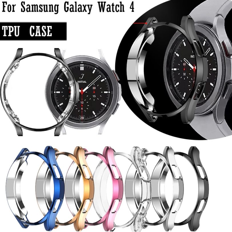 Screen Protective Watch Case For Samsung Galaxy Watch 4 Classic 42MM 46mm Full Protector Cover Shockproof TPU Transparent Shell