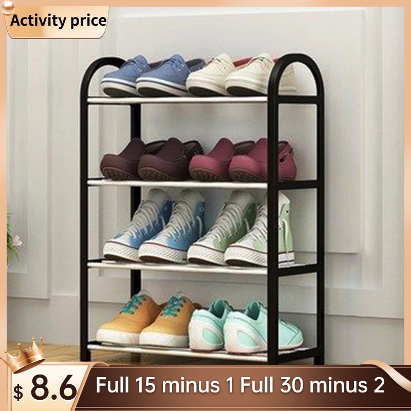 Simple DIY Shoes Rack Aluminum Metal Shoes Storage Cabinet Space saving Home Organizer shoes Holder Display