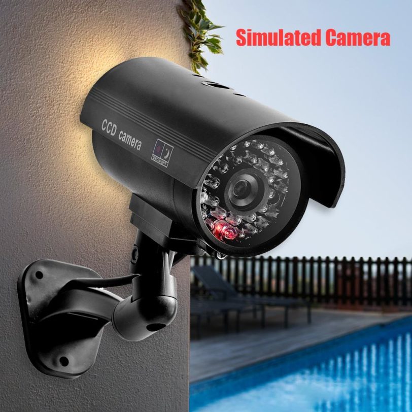 Simulation Dummy Camera Bullet Fake Surveillance CCTV Camera ABS Engineering Plastic Bracket for Home Security 160x124x85mm