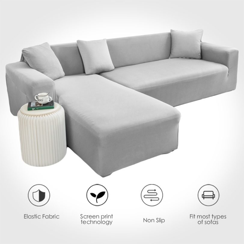 Solid Color Sofa Cover Big Elasticity Stretch Couch Cover Loveseat Sofa Corner Sofa Towel Furniture Cover 1/2/3/4 Seater