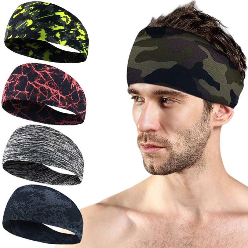 Sport Sweat Headband Sweatband Yoga Hair Bands Running Cycling Dance Fitness Head Anti Sweat Bands Sports Safety Bands For Men