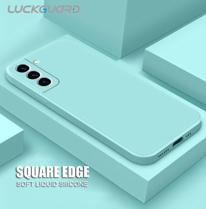 Square Liquid Silicone Case Original For Samsung Galaxy S21 Ultra S8 S9 S10 Note 8 9 10 20 Plus A31 A51 A52 Shockproof Cover TPU