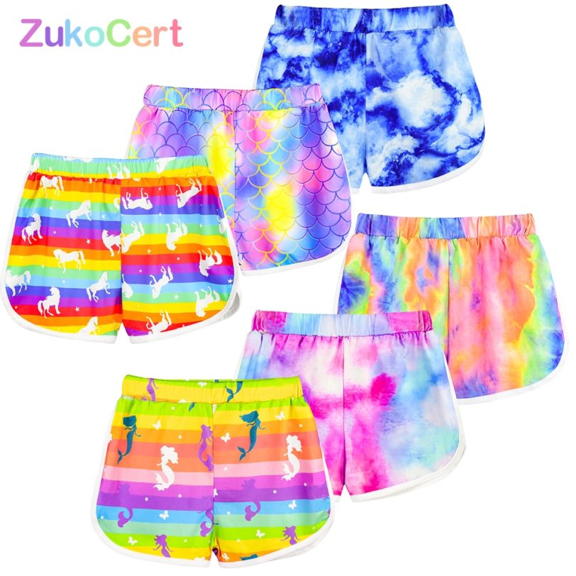 Summer Shorts Girls Boy Kids Sport Shorts Fashion Tie-dye Casual Short Pant Trousers Bottoms Beach Short Girls Clothes 4-14 Year