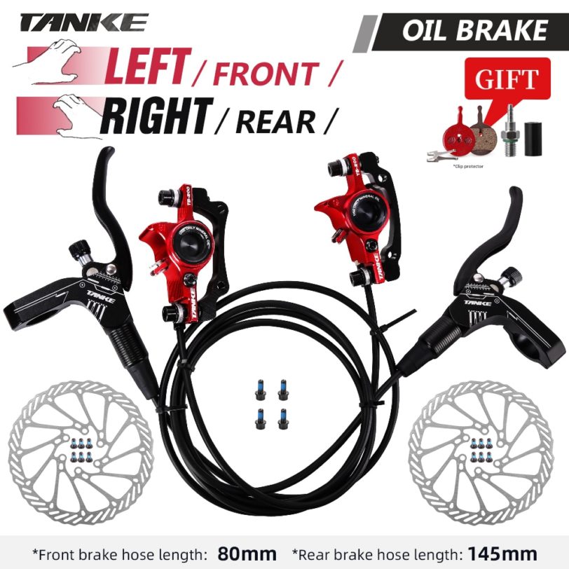 TANKE MTB Bike oil disc brake 160mm rotor Caliper hydraulic calliperplate Front Rear handle A B
