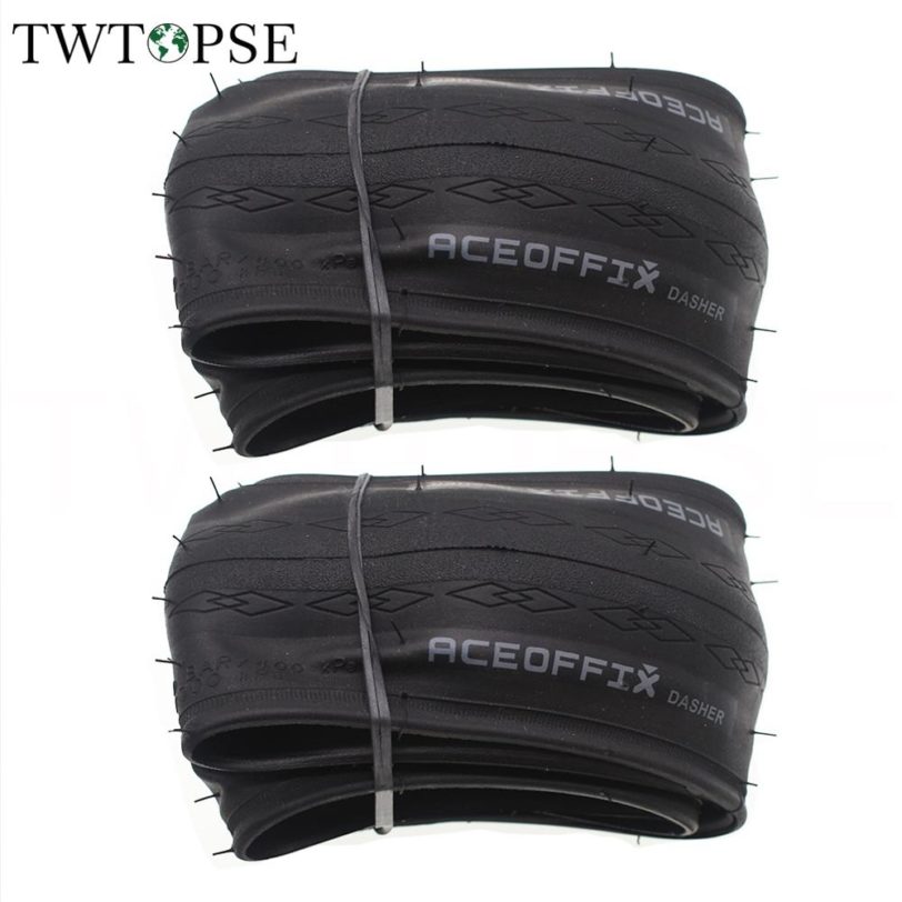 TWTOPSE 16" 349 Tire For Brompton Folding Bike Bicycle Tire 80-110PSI 120TPI Anti Puncture Ultralight 205g Cycling Bicycle Tires