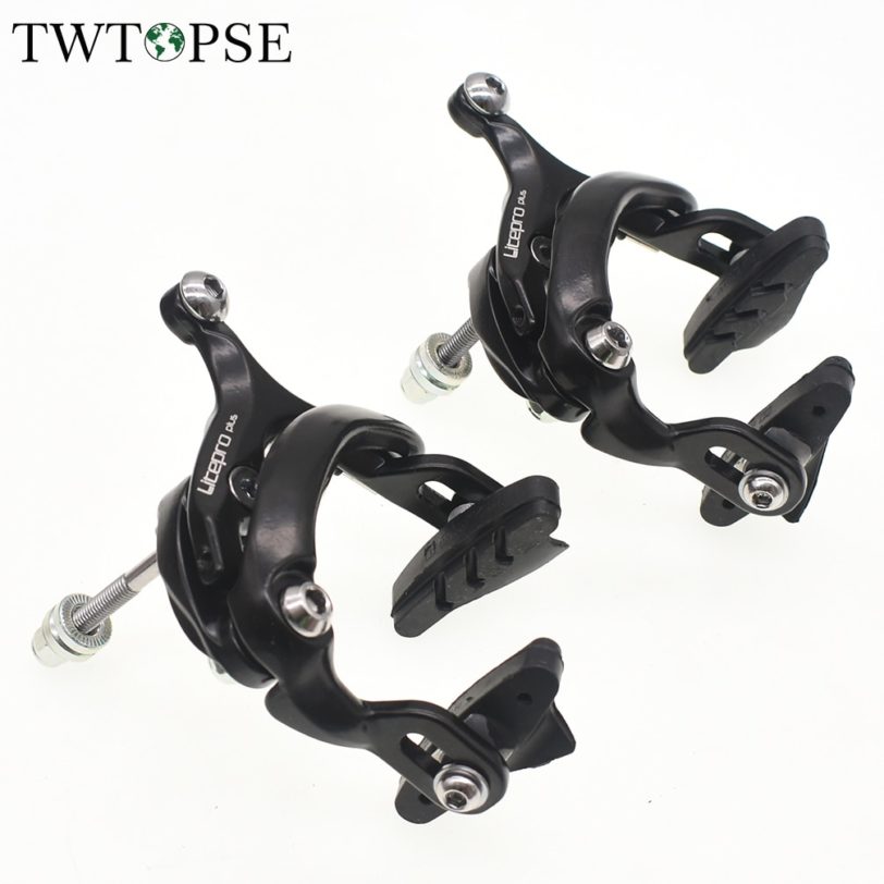 TWTOPSE 400g Pro Bike V Brake Set For Brompton Folding Bicycle C Brake Aluminum Alloy Lightweight Caliper Sets Bike Bicycle Part