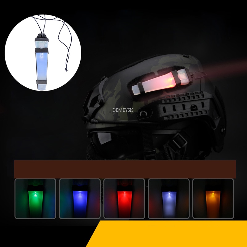 Tactical Flashlight Helmet Light LED Shooting Hunting Cs Night Flashing for Army Training Helmet Signal Lamp