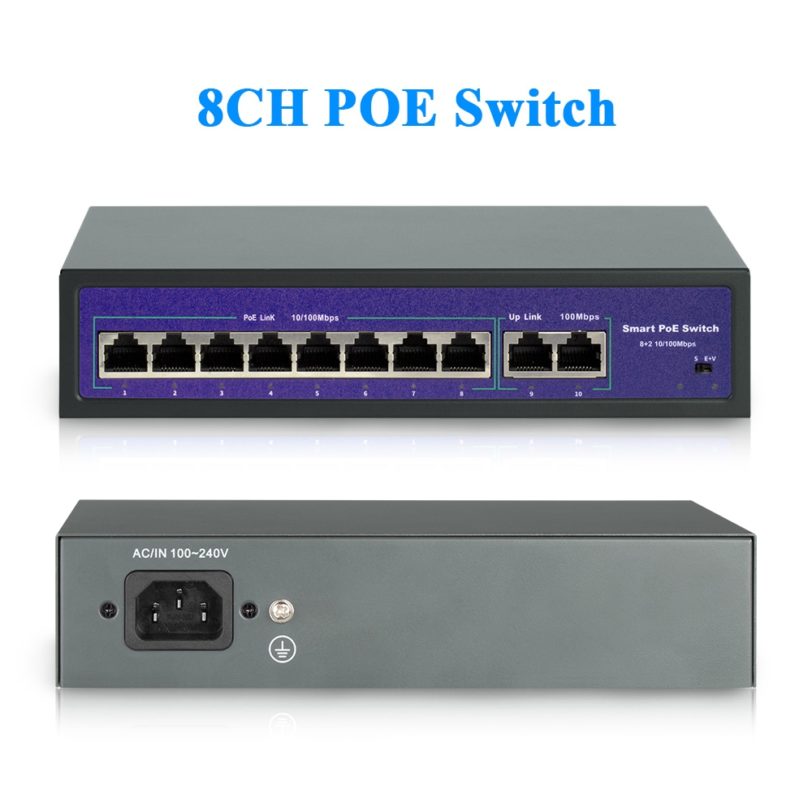 Techage 4CH 8CH 52V Network POE Switch With 10/100Mbps IEEE 802.3 af/at Over Ethernet IP Camera/ Wireless AP/ CCTV Camera System - Image 5