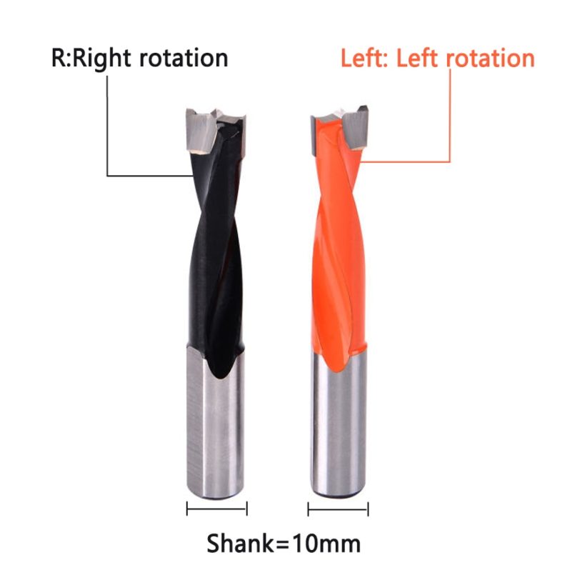 Two Flutes Woodworking Gang Drill Bits Blind Hole TCT Drilling Head Length 70mm 57mm for Multi Rows Boring Machine 10mm Shank - Image 5