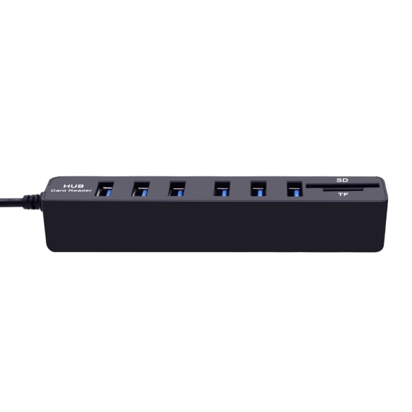 USB Hub Combo 6 Ports 2.0 Micro Card Reader SD/TF High Speed Multi USB Splitter Hub Combo All In One for PC Computer Accessories - Image 3