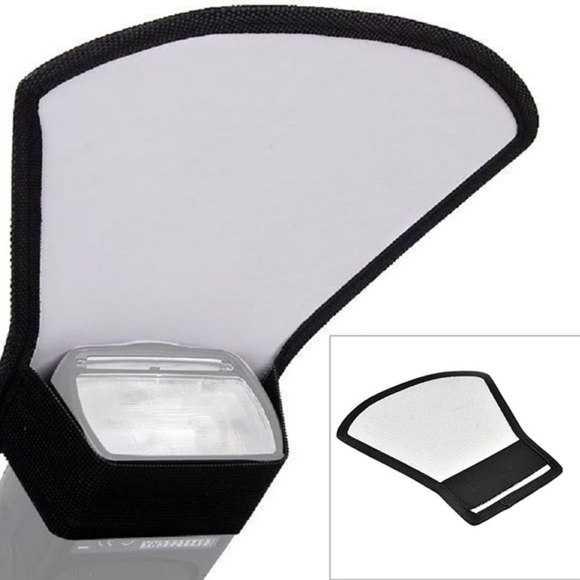 Universal Camera Flash Diffuser Softbox Silver&White Reflector for Canon for Nikon SLR camera Photography Studio Accessory