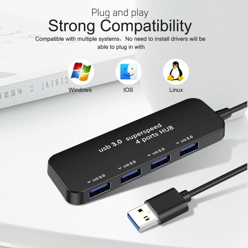 Universal HUB 4 Port USB 3.0 High Speed Ultra-thin Mini External Splitter Adapter For MacBook Laptop Tablet Computer Accessories - Image 6