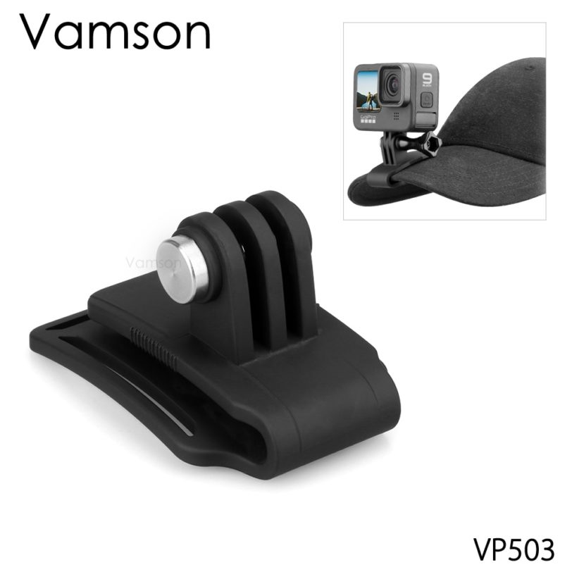 Vamson Hat Clip Bracket Mount Kit With Screw Head Adapter and Screw for Go Pro 9 8 7 6 YI Sports Camera VP503