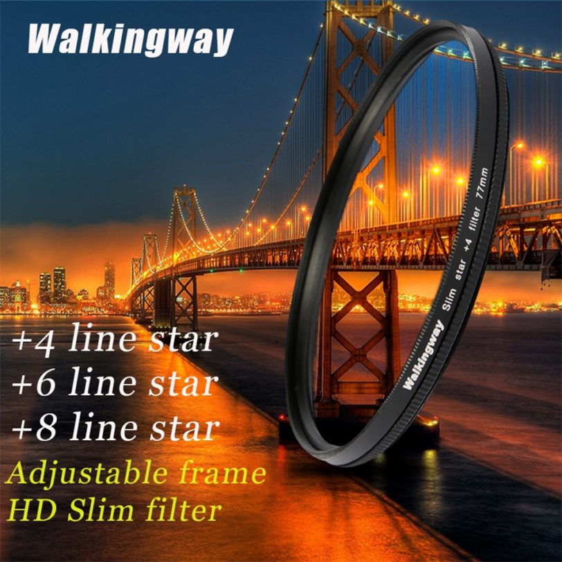 Walkingway Star Filter Lens 52mm 62mm 67mm 72mm 77mm 82mm Star Camera Lens Filter for DSLR sony/canon/nikon Photo Photograpy