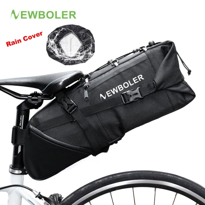 Wholesale NEWBOLER Bike Bag Bicycle Saddle Bag Pannier Cycle Cycling MTB Road Bike Seat Bag 8-10L Backpack Waterproof Rain Cover