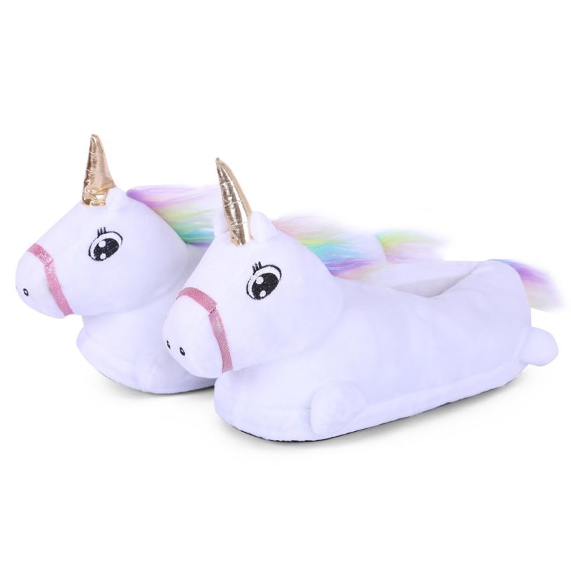 Winter Boys Girls Unicorn Home Slippers Chausson Licorne Pink Kids Shoes Teenager Unicorn Shoes Animals Pantuflas For Children - Image 2