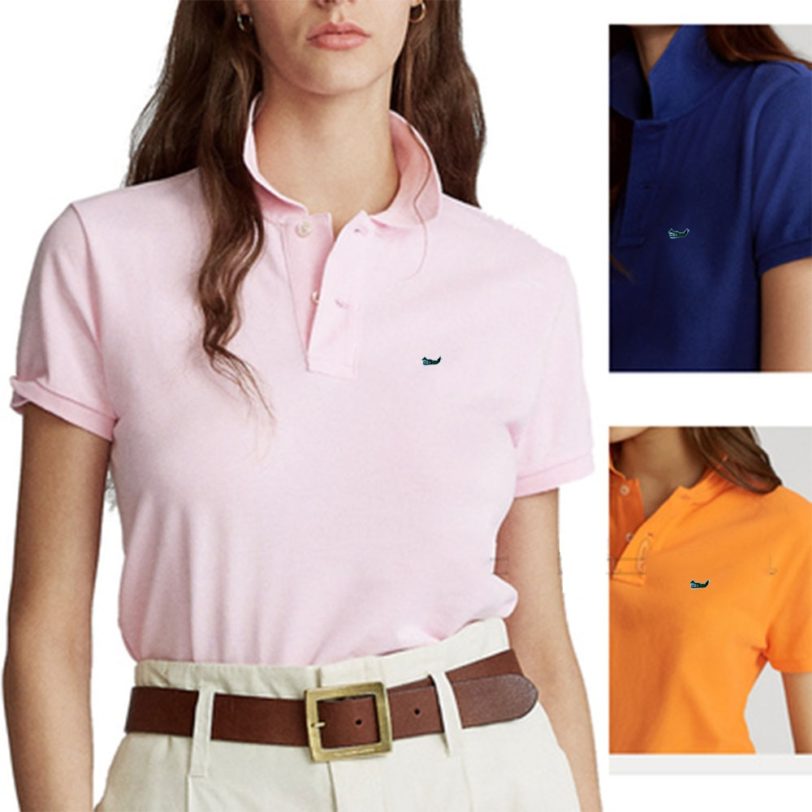 Women s Summer 100 Cotton Polo Shirt New Style Short Sleeved Solid Color Lapel Fashion Slim