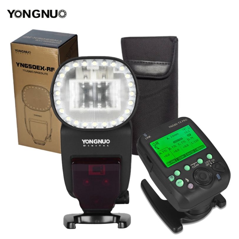 Yongnuo YN650EX-RF TTL HSS Round Head Speedlite GN60 2.4G Wireless Camera Flash with LED Modeling Lamp for Canon DSLR