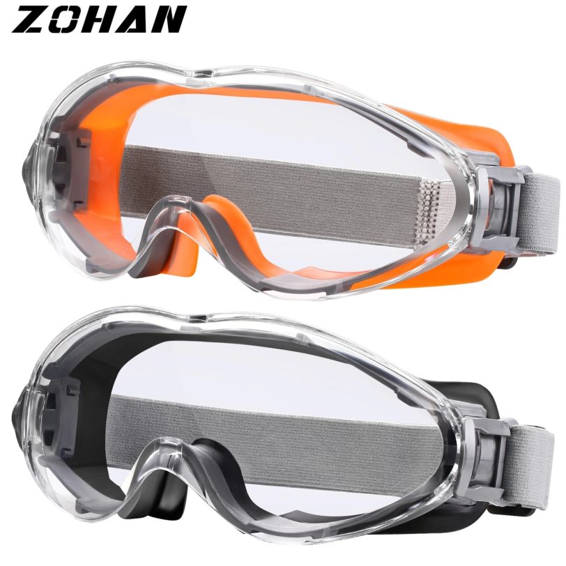 ZOHAN 2PCS Safety Glasses Protective Goggles Anti-UV Waterproof Tactical Sport Eyewear Eye Protection Glasses Riding Skiing