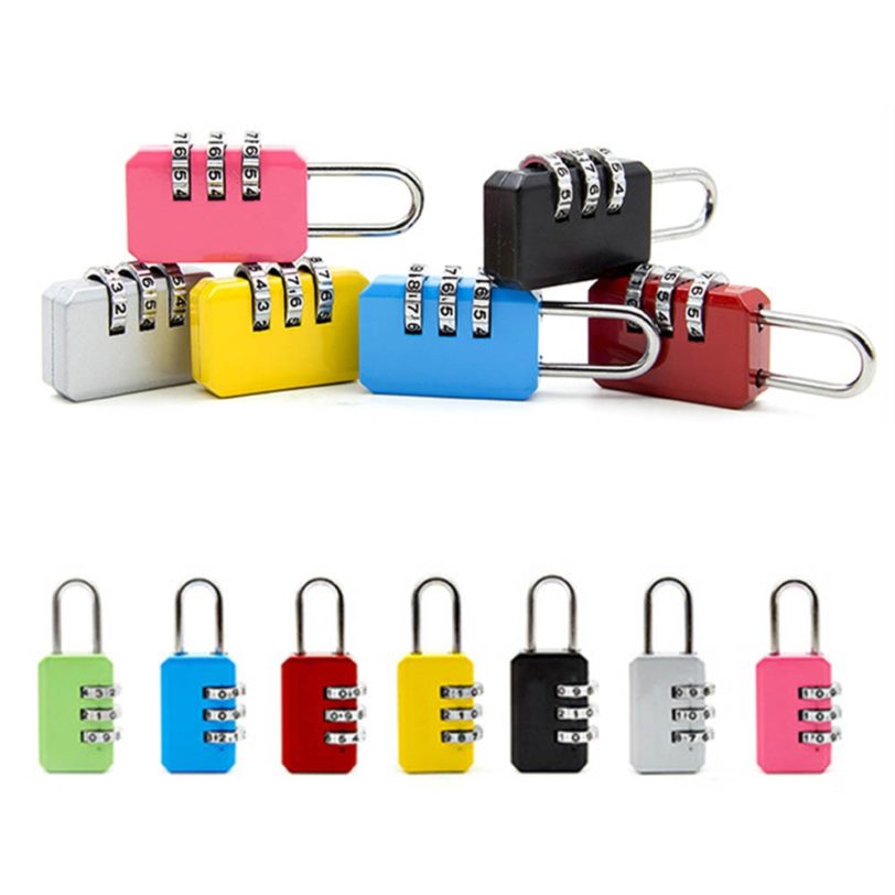 Zinc Alloy Security Travel Suitcase Luggage Code Lock Padlock Mini Small Combination password lock 3 Dial Digit Metal Code Lock