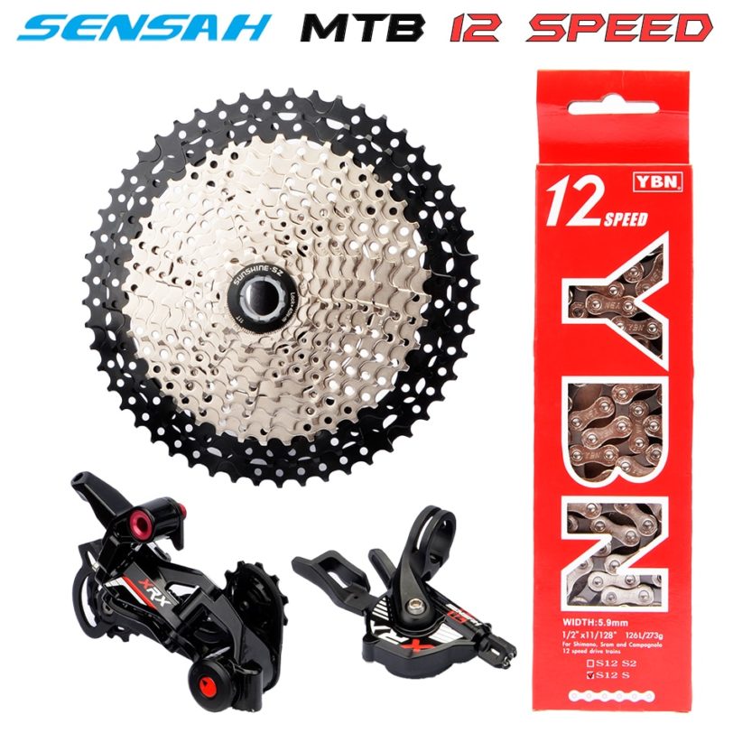 free delivery SENSAH MTB SRAM 12 Speed SHIMANO DEORE XT M8000 M9100 Groupset Mountainbike 1x12-Speed 52T Bicycle Derailleur