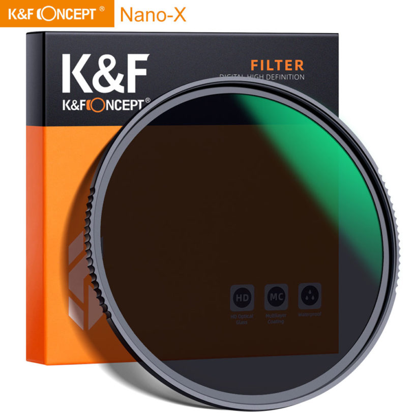 k&F Concept Nano X HD ND8 Filter Camera Lens Ultra Clear And Antireflective Green Density Coating Filter 49mm 52mm 72mm 77mm