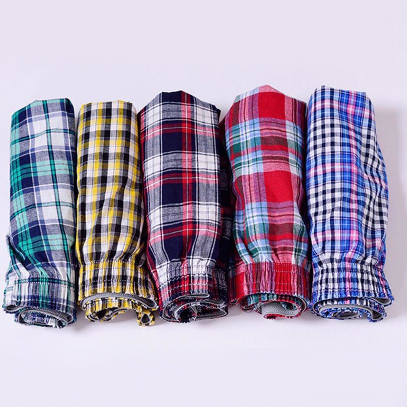 man underwear men Men's Shorts Pocket Beach Pants Casual Plaid Cotton Shorts Arroyo мужское нижнее белье