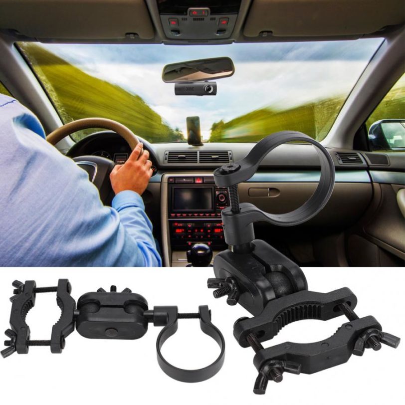 monopod Car Rearview Mirror Camera Support Kit 360 Degree Rotating Driving Recorder Bracket tripode camara profesional