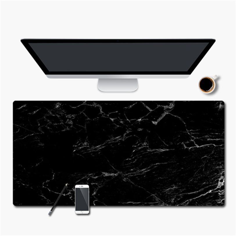 1 Pc Fashion Large Marble Grain Mouse Pad Office Computer Desk Mat Modern Table Game Keyboard Laptop Cushion Soft Top Quality - Image 2